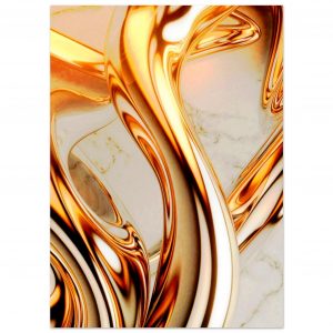 Golden Flow – Zeitlose Eleganz in Bewegung | Kunstdrucke 13x18 cm / 5x7″