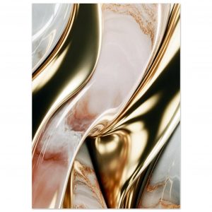 Champagne Flow – Goldene Leichtigkeit | Kunstdrucke 13x18 cm / 5x7″