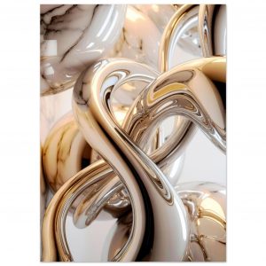 Liquid Marble Sculpture – Elegante Verbindung | Kunstdrucke 13x18 cm / 5x7″