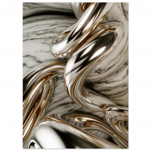 Liquid Marble – Metallische Eleganz | Kunstdrucke 13x18 cm / 5x7″